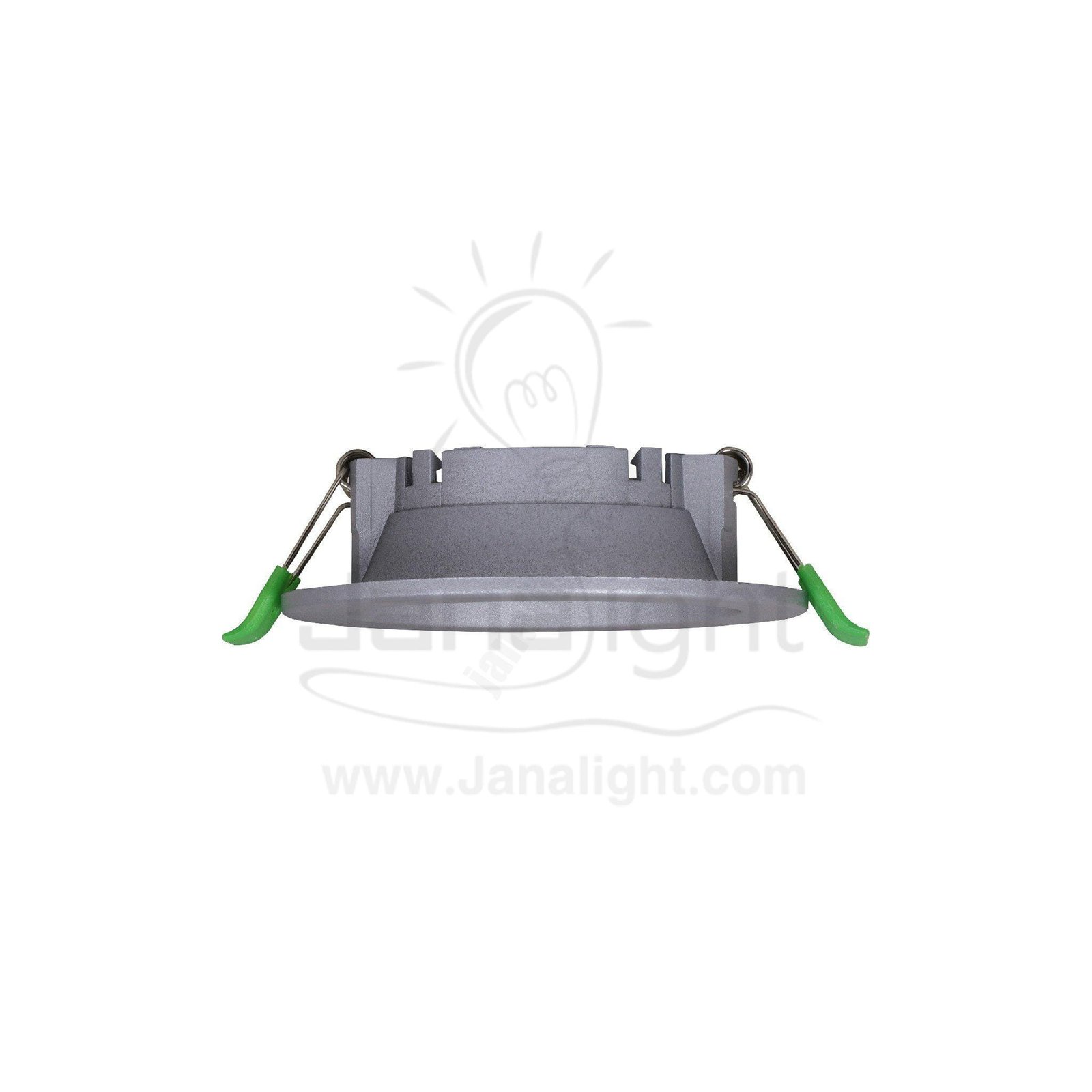 سبوت لايت فارغ ثابت غويط مدور بلاستك فضي جنى لايت JN401 single round silver Spotlight frame